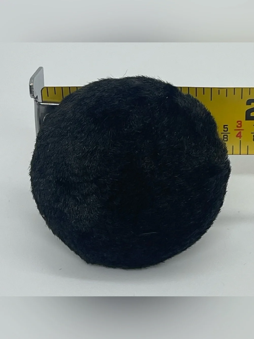 Hand Crafted Black Furry Button Statement Ring NWT OS